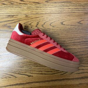 Gazelle Women's Adidas Originals Bold 'Bright Red Velvet' Shoes Size 9.5 NEW
